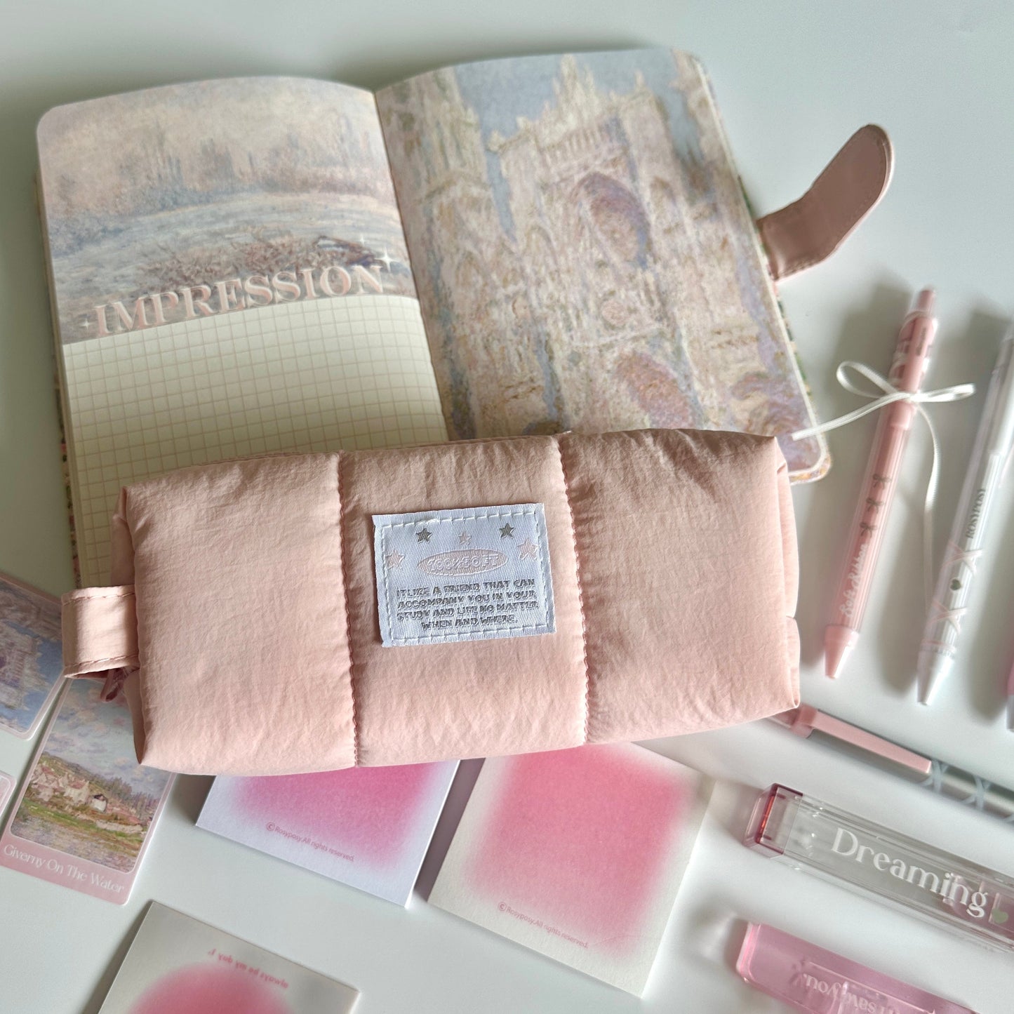 ๐ธ Pink Giverny Garden Stationery Set
