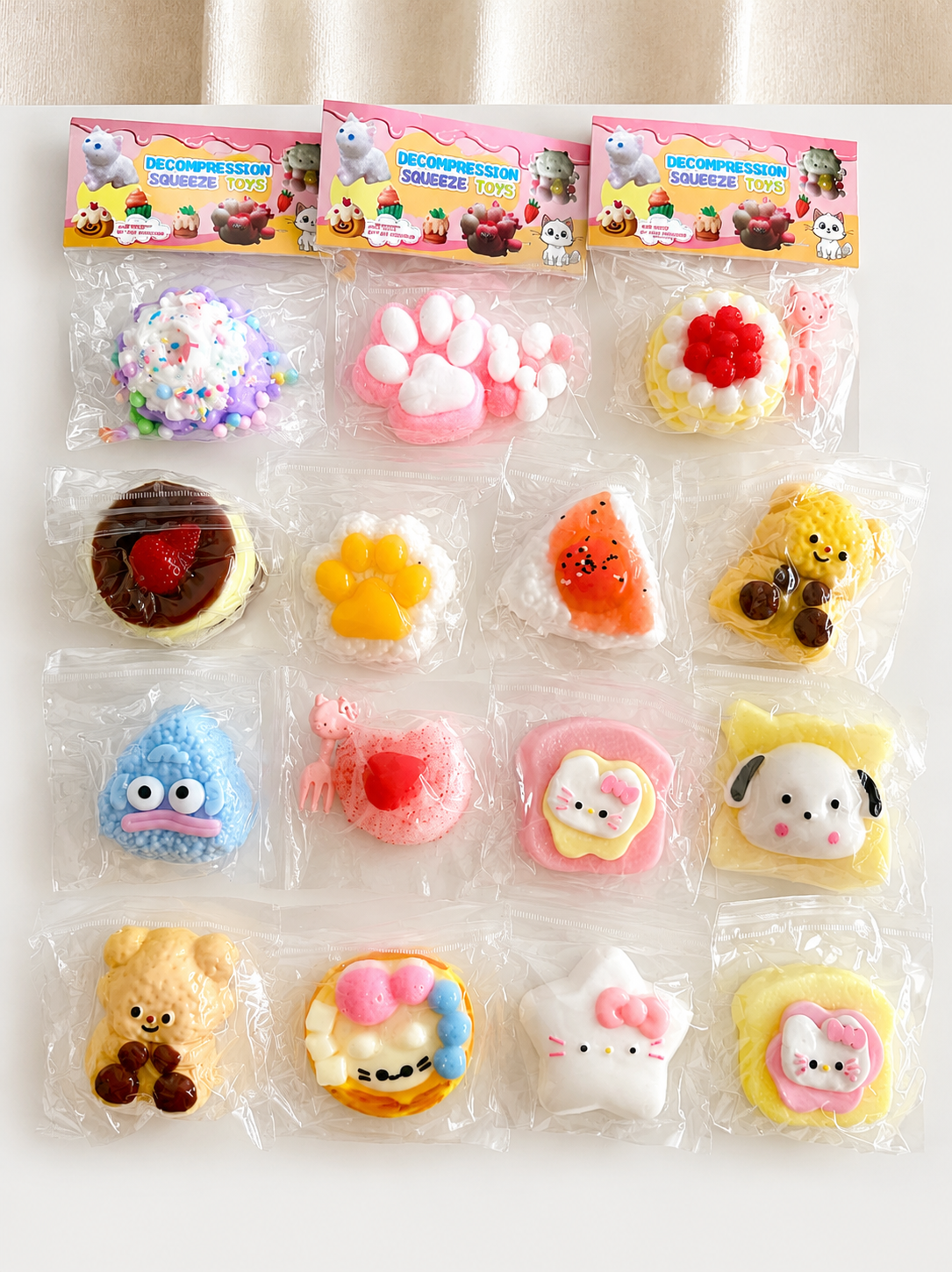 ✨ Kawaii Squishy Set – 10 Pieces