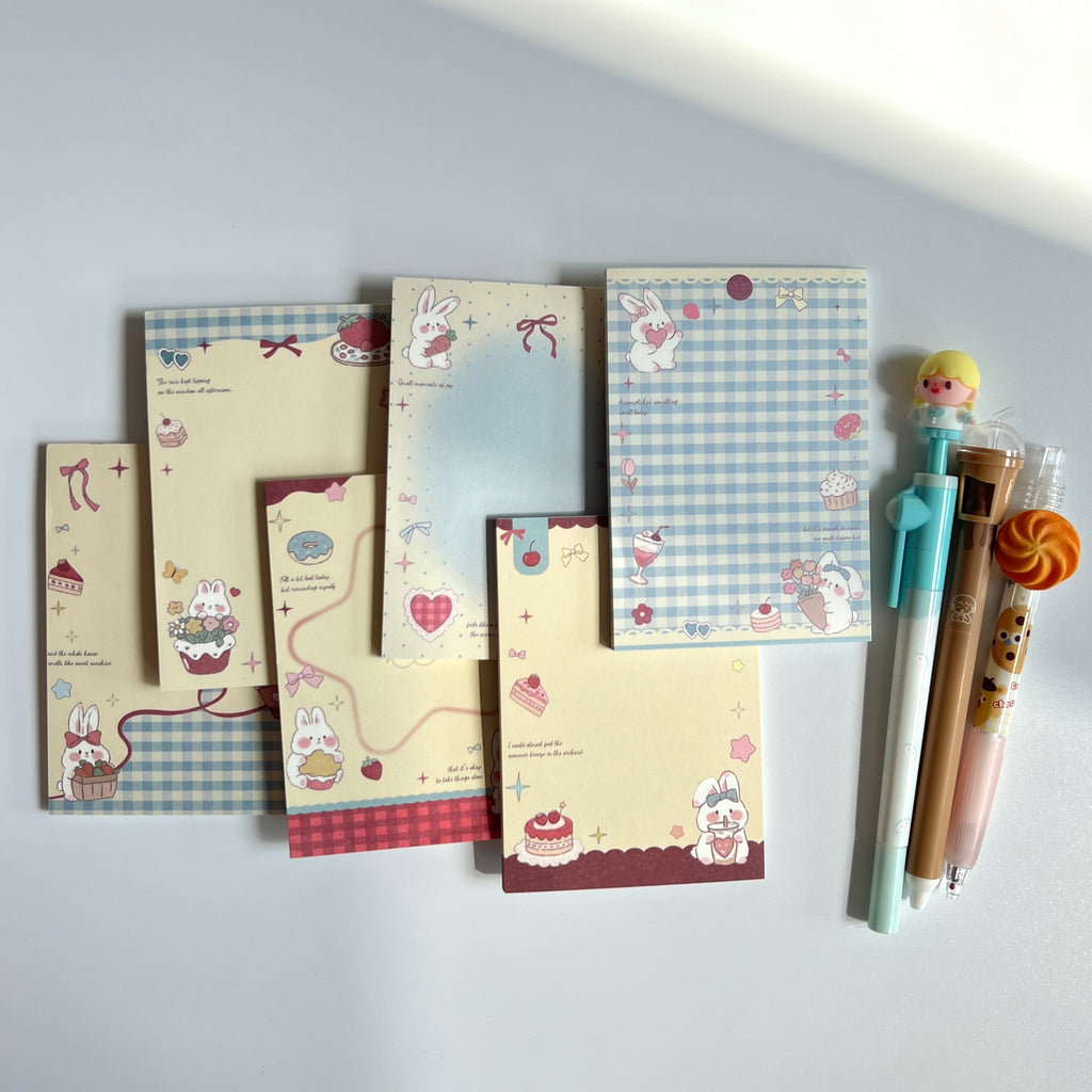 🐰 Sweet Bunny Memo Set - 6
