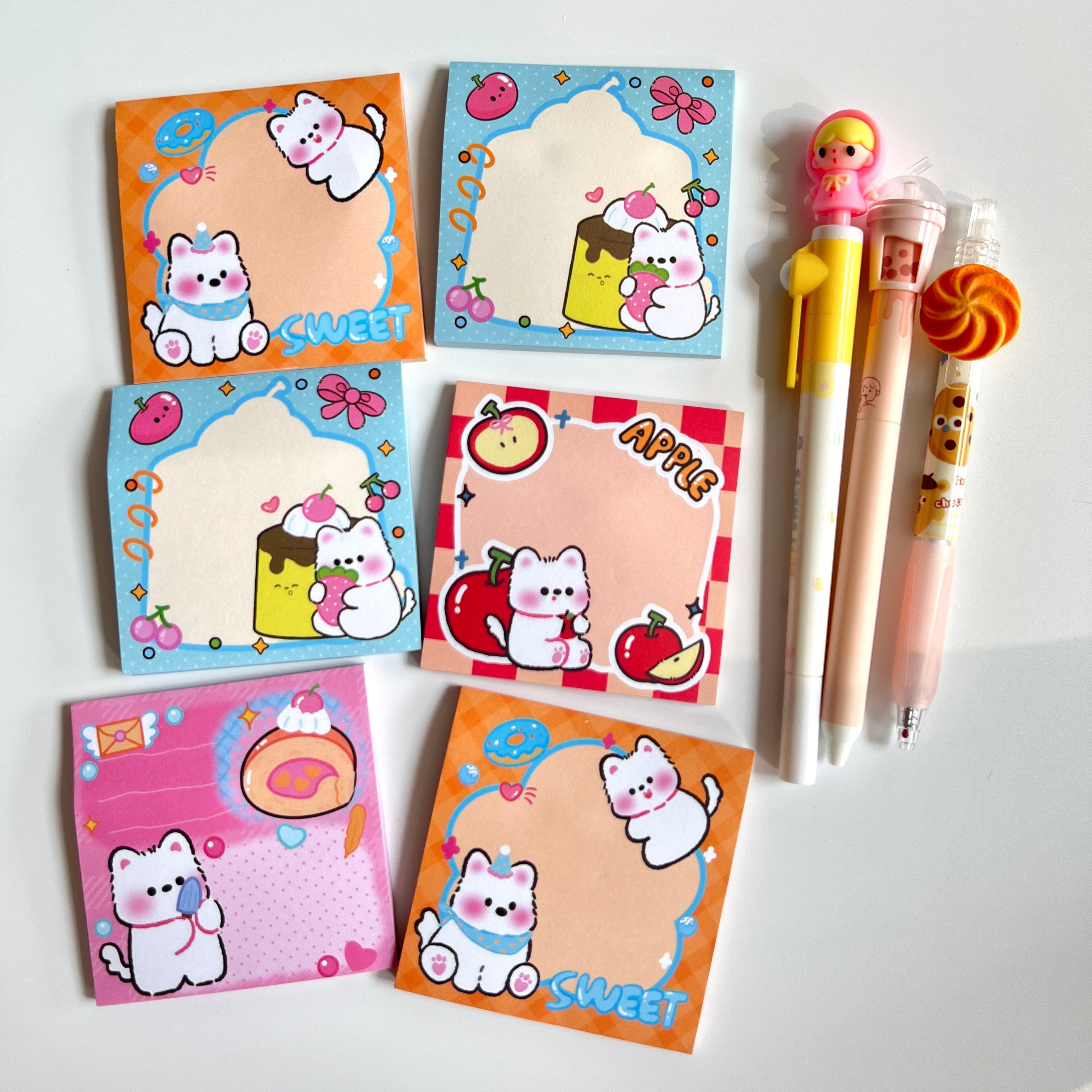 🍬 Sugar Sweet Cat Sticky Notes - 12
