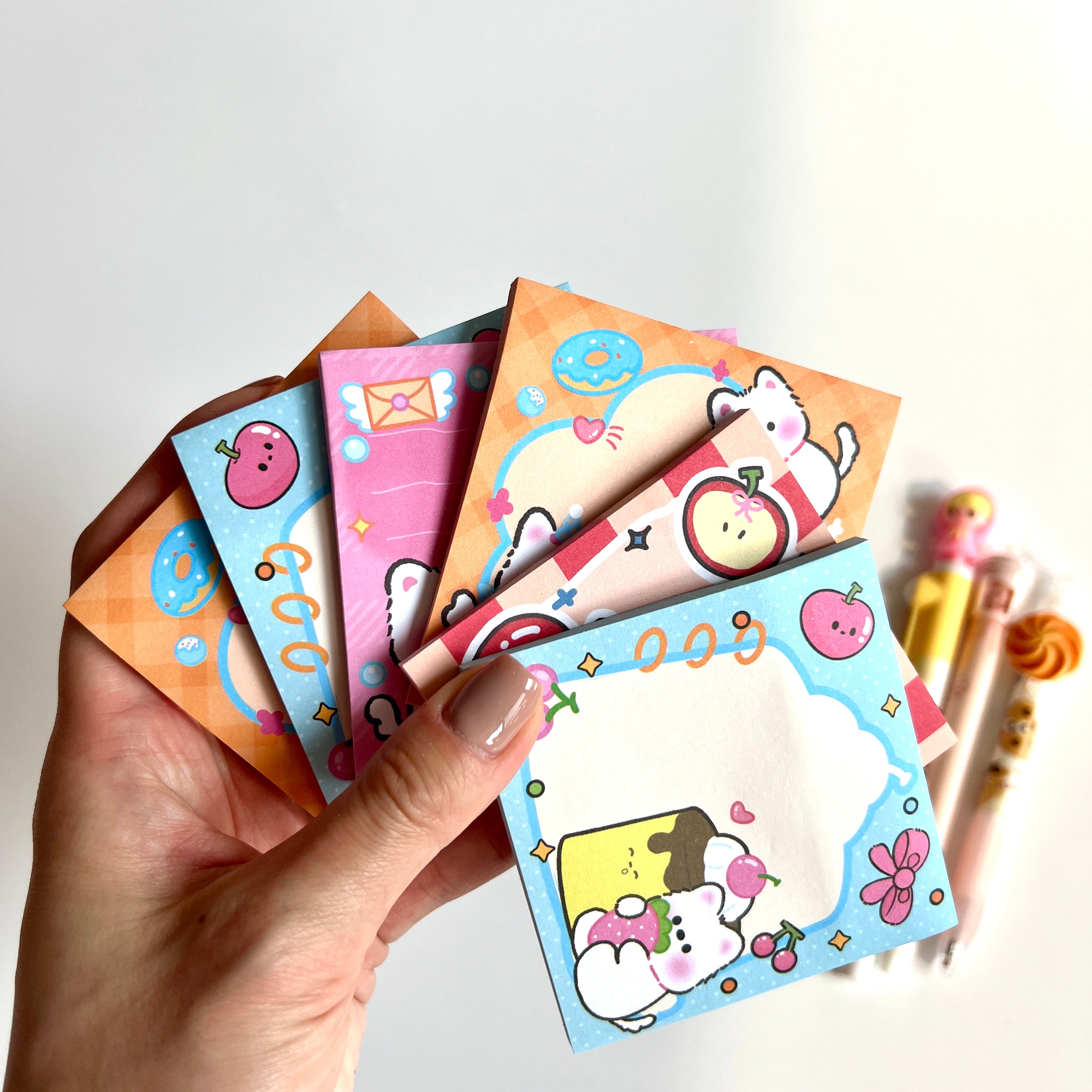 🍬 Sugar Sweet Cat Sticky Notes - 12