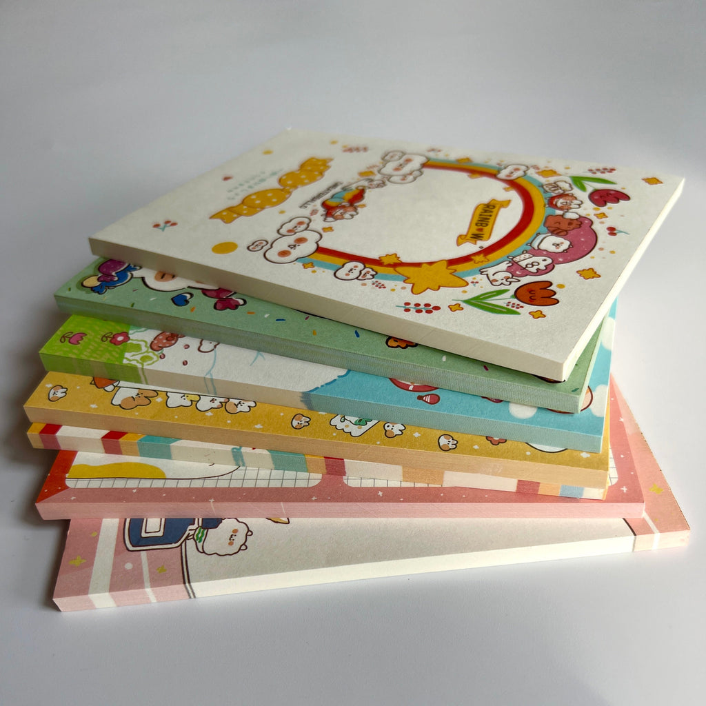 🌈 Rainbow Bunny Big Memo Set - 17