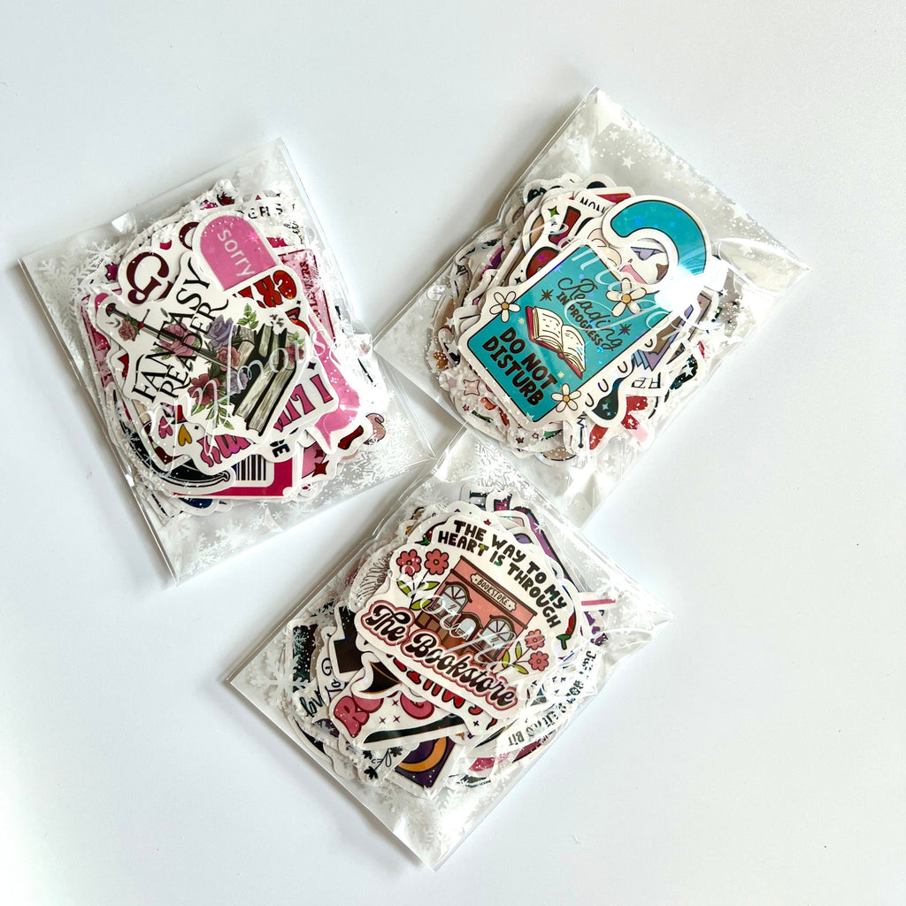 🌸 Bookish Romance Holographic Stickers