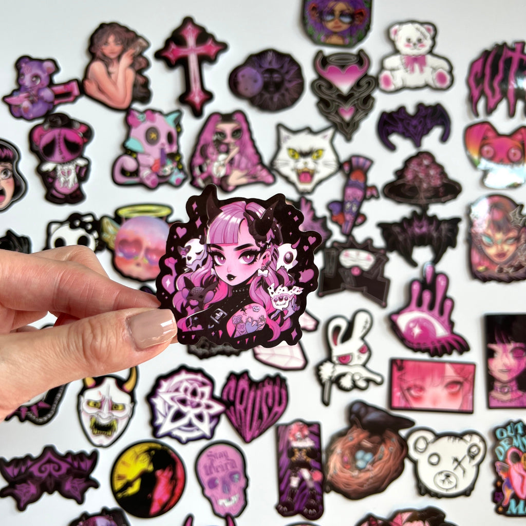💜 Creepy Cute Goth Stickers