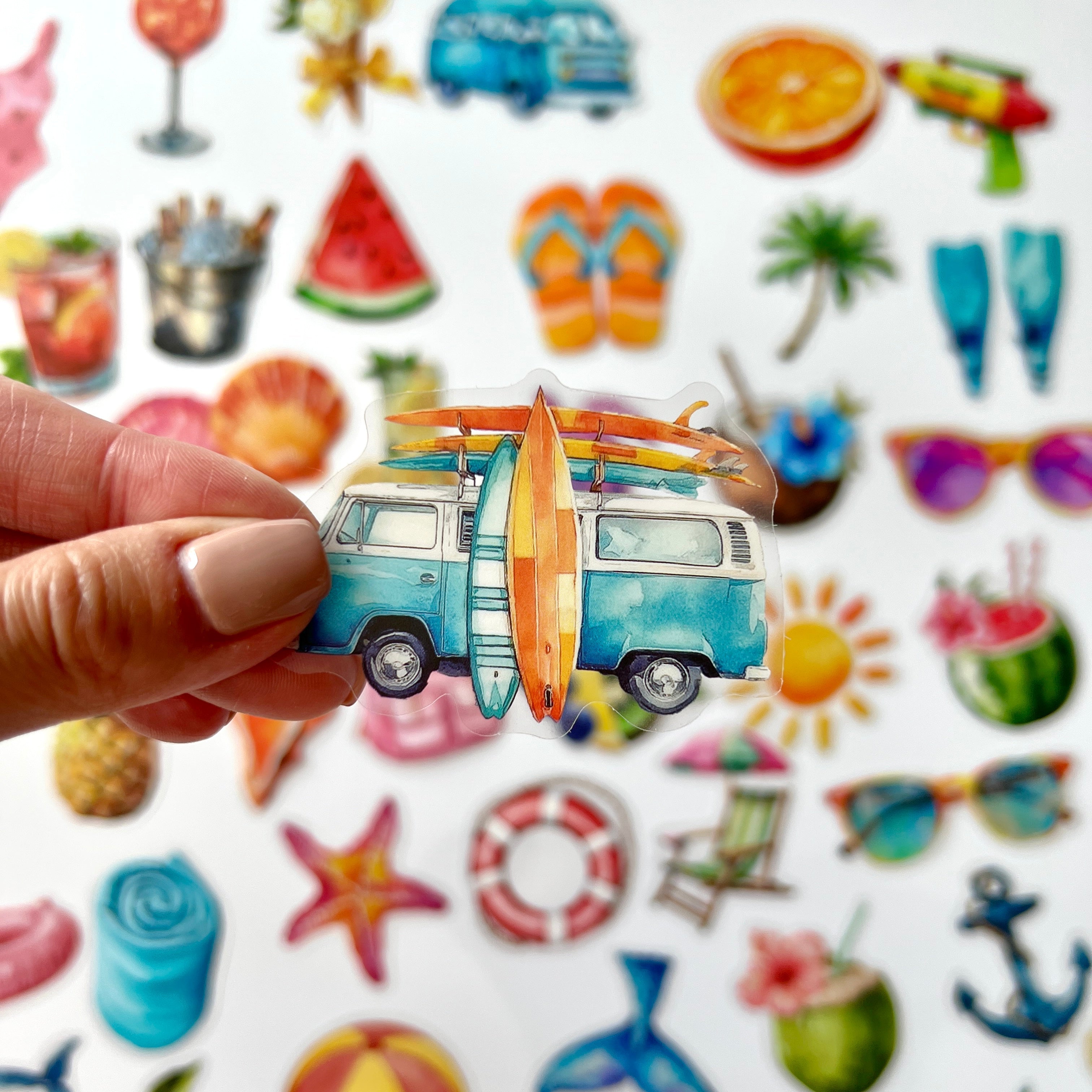 ✨ Tropical Summer Vibes Stickers