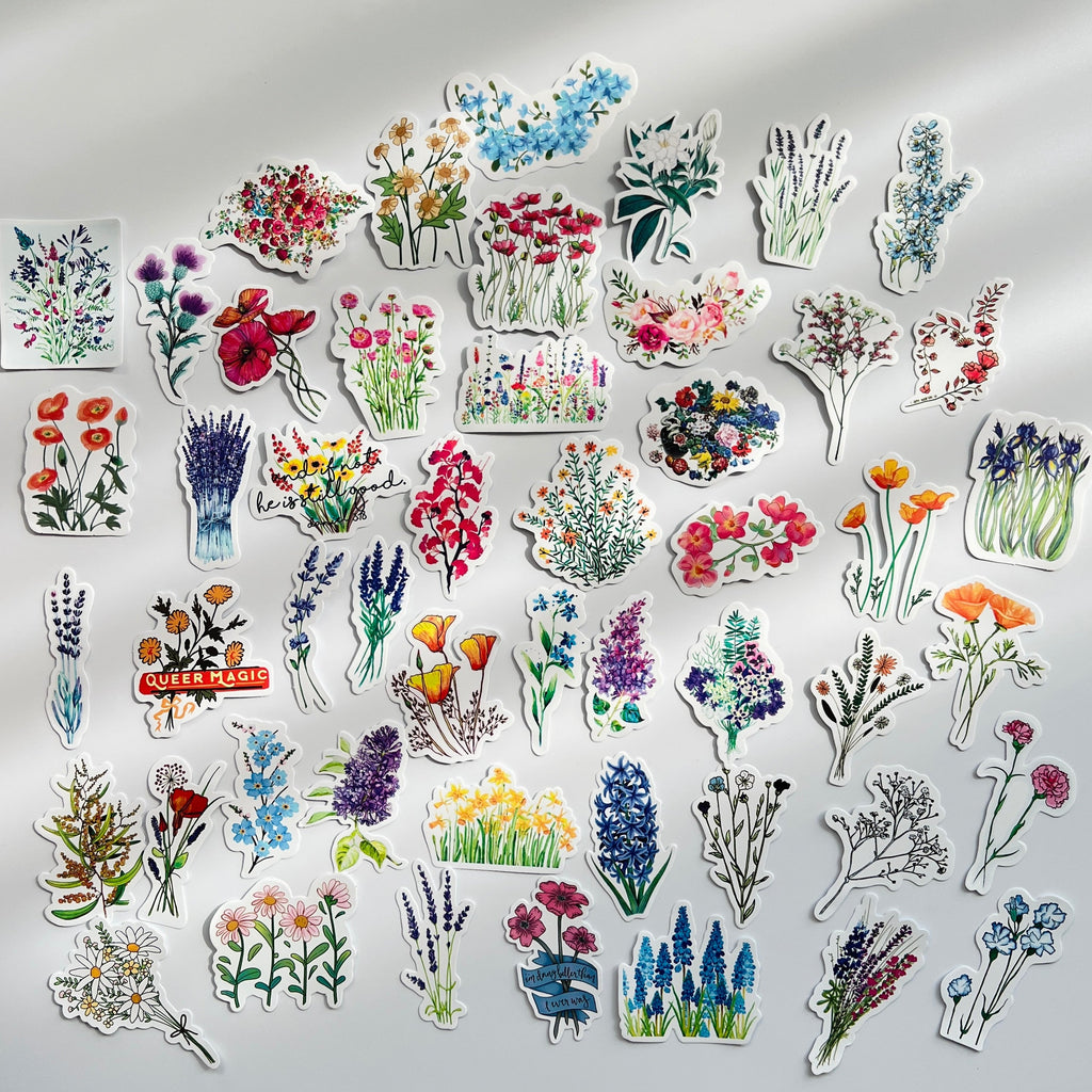 🌼 Wildflower Botanical Stickers