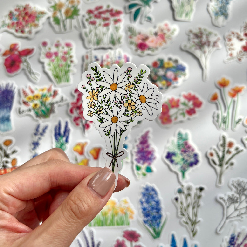 🌼 Wildflower Botanical Stickers