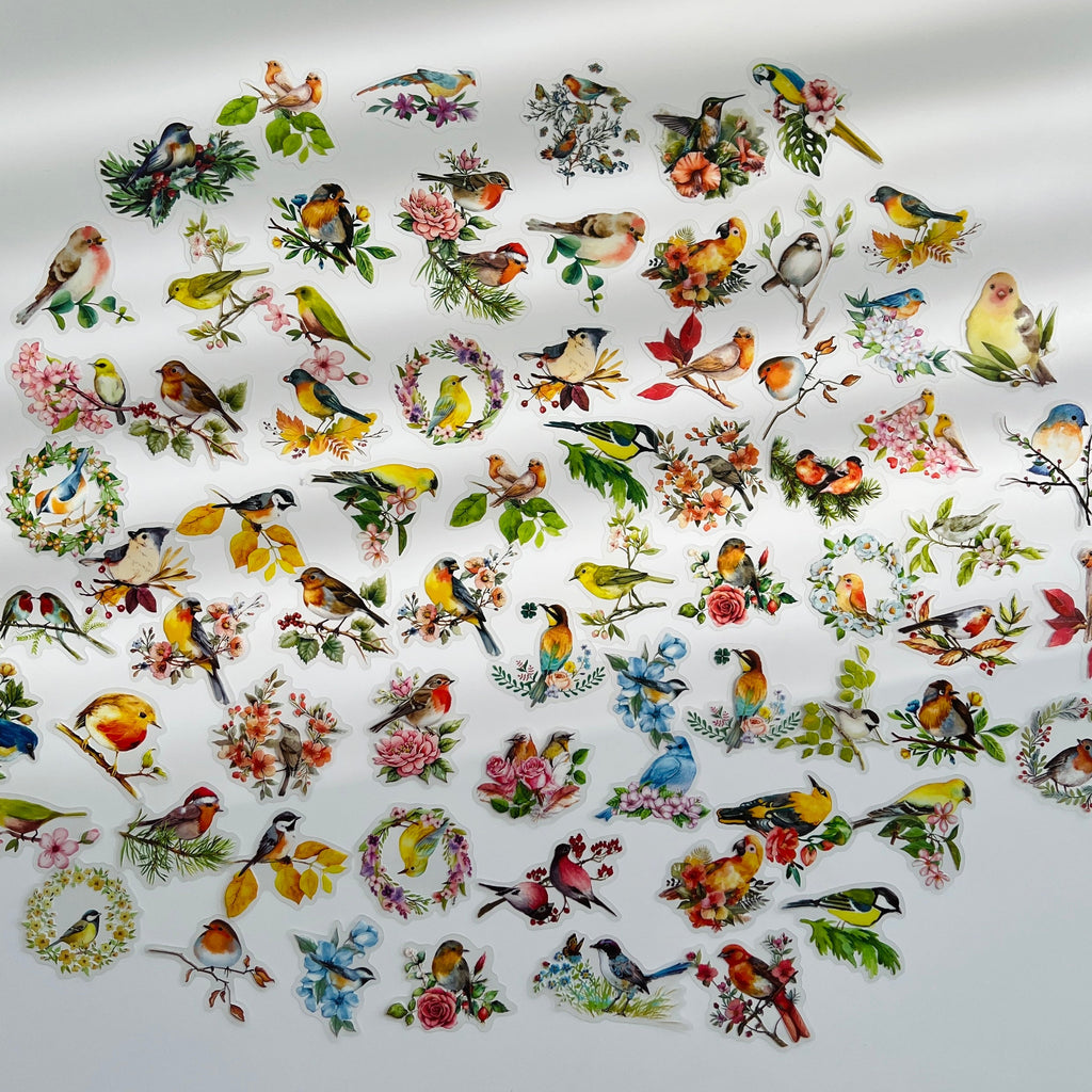 🌸 Birds & Flowers Garden Stickers