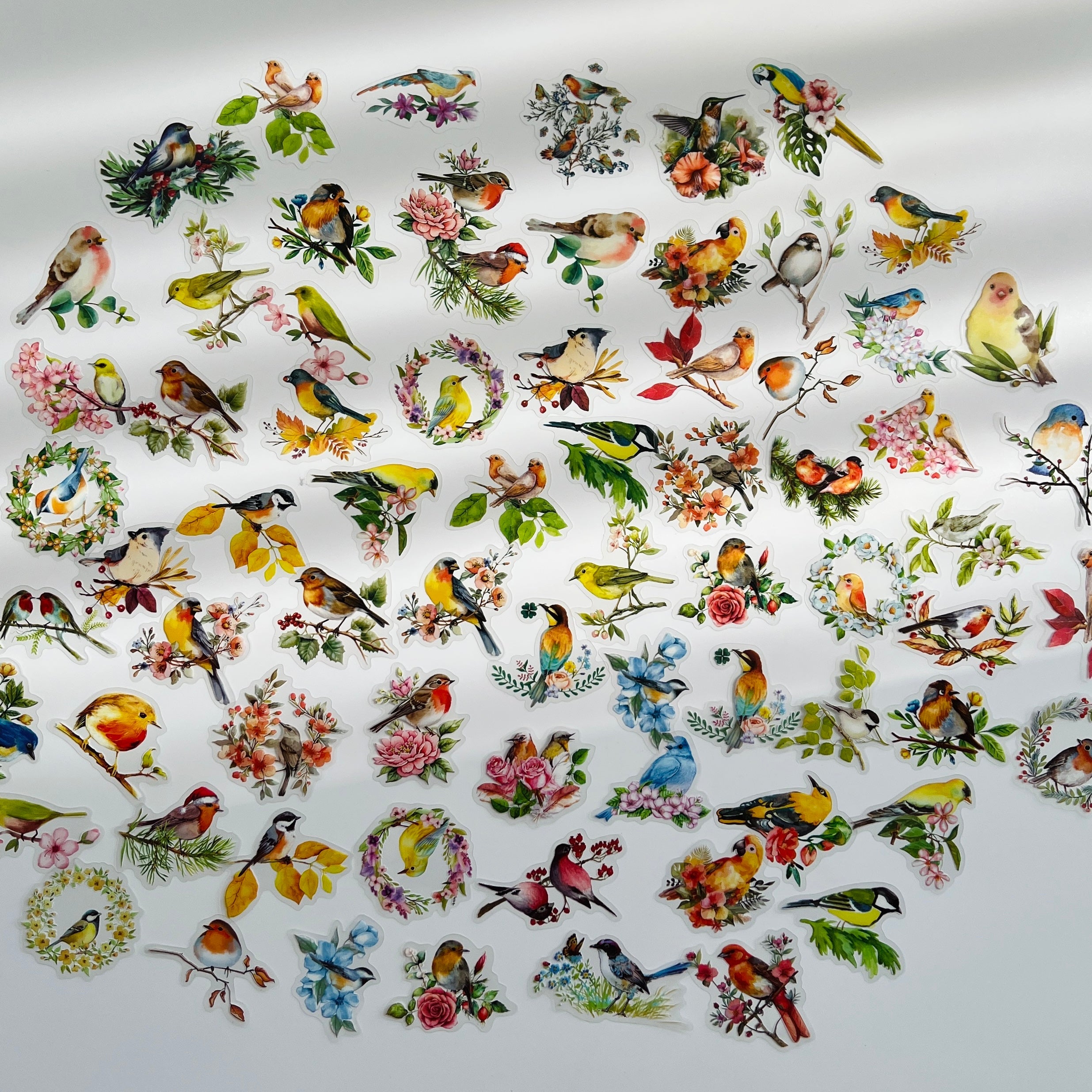 🌸 Birds & Flowers Garden Stickers