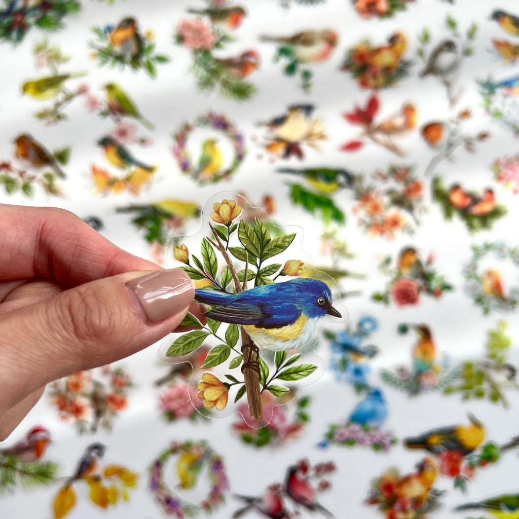 🌸 Birds & Flowers Garden Stickers