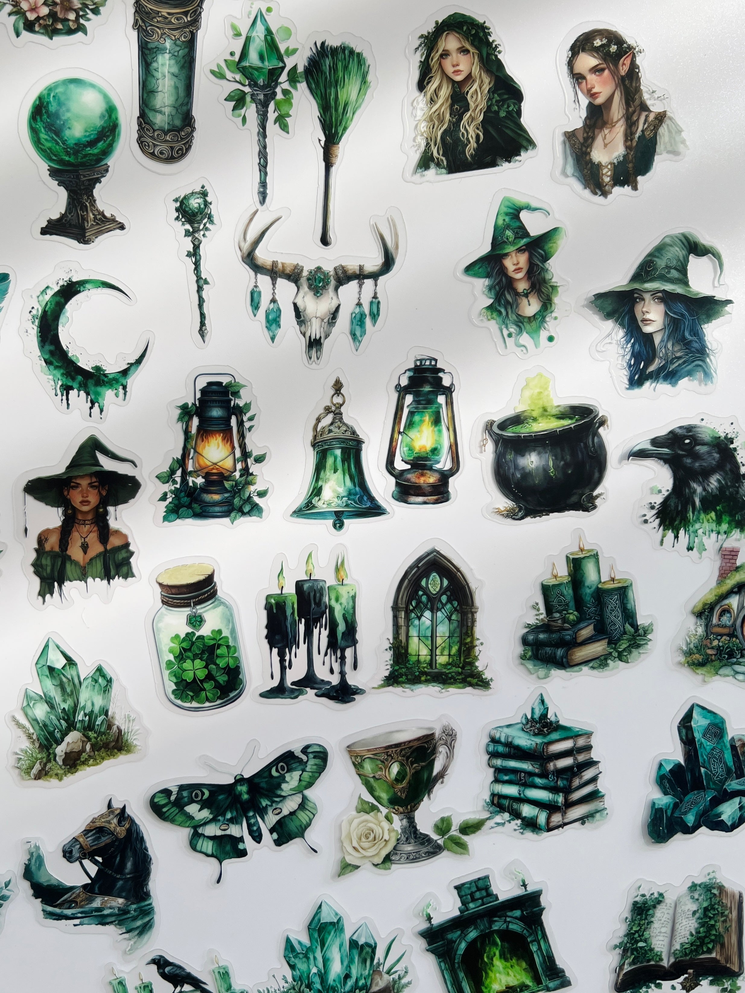 🌿 Dark Forest Witch Stickers