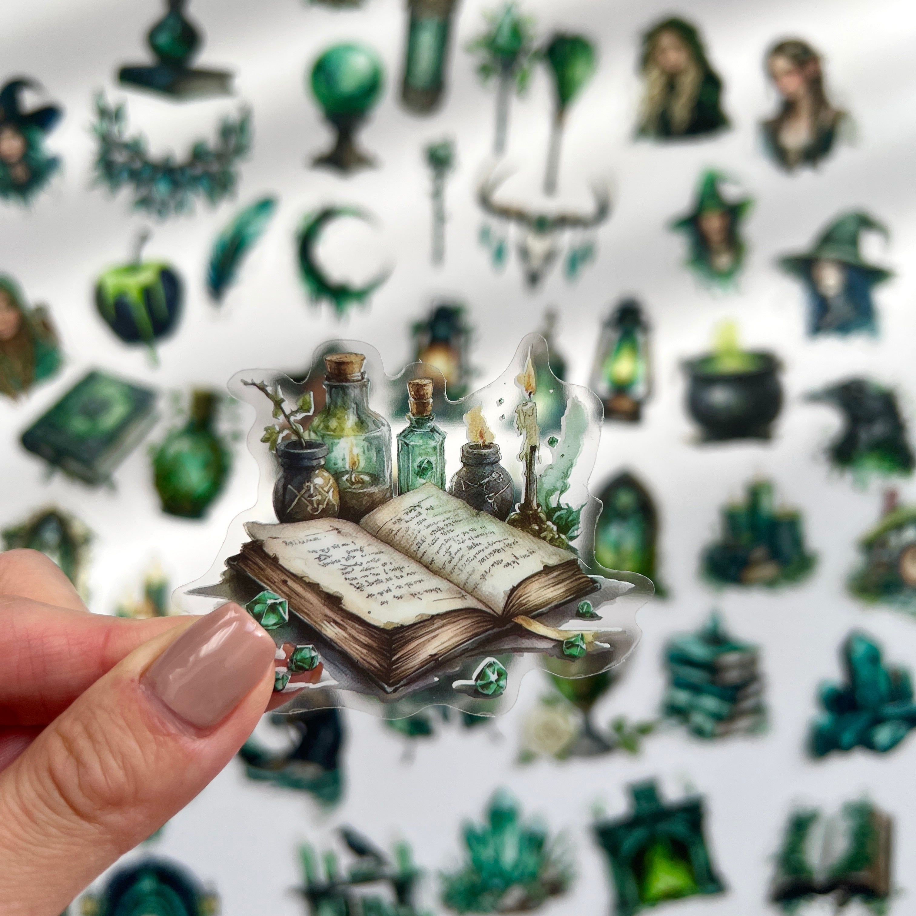 🌿 Dark Forest Witch Stickers