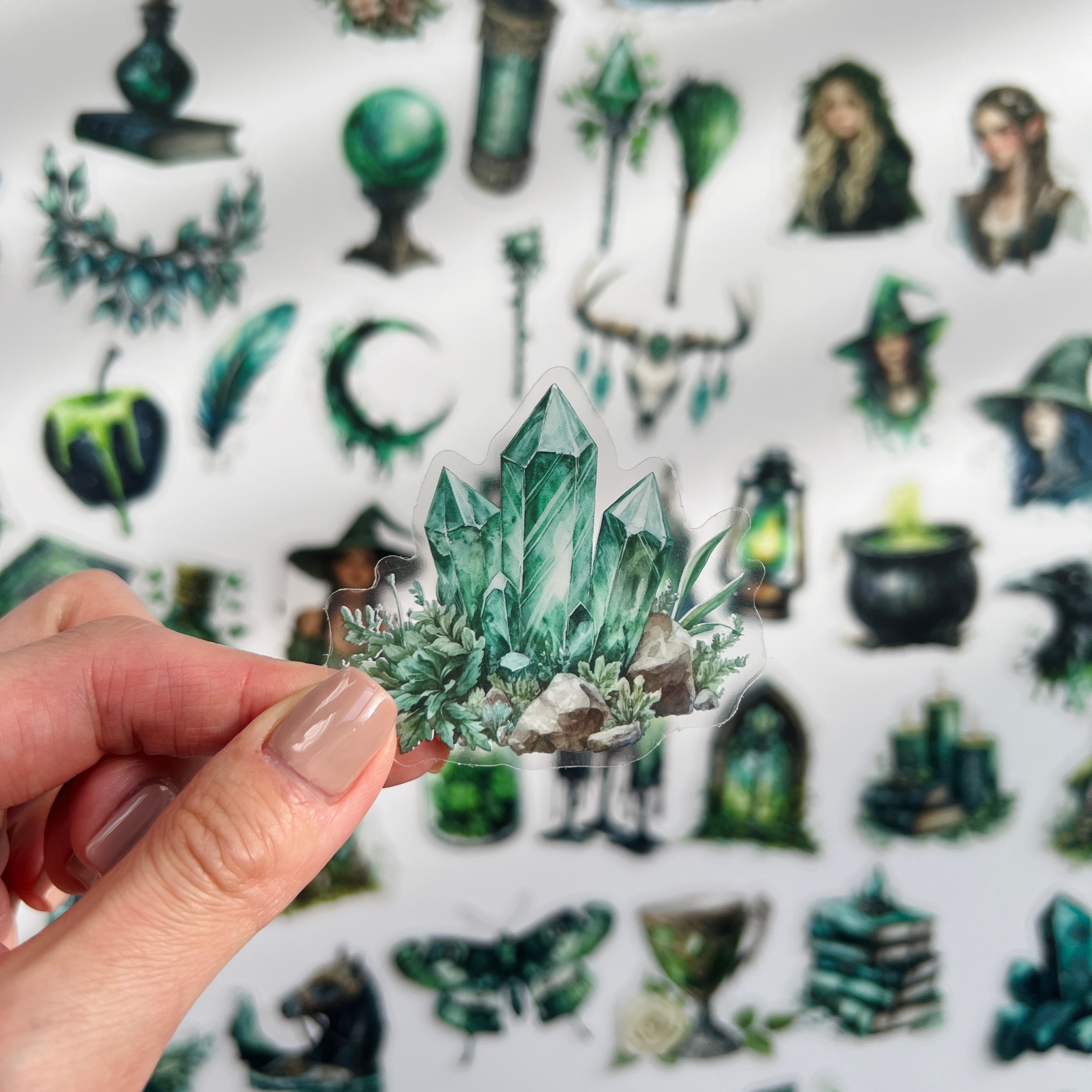🌿 Dark Forest Witch Stickers