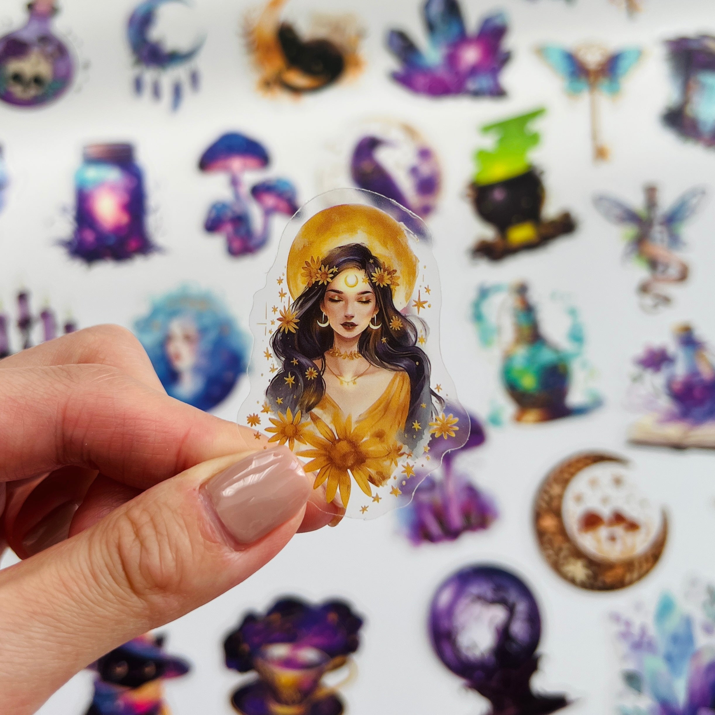 🔮 Cosmic Witch Magic Sticker Set