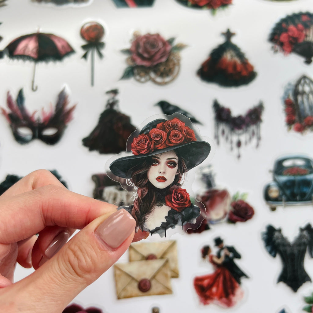 🌹 Victorian Gothic Rose Stickers