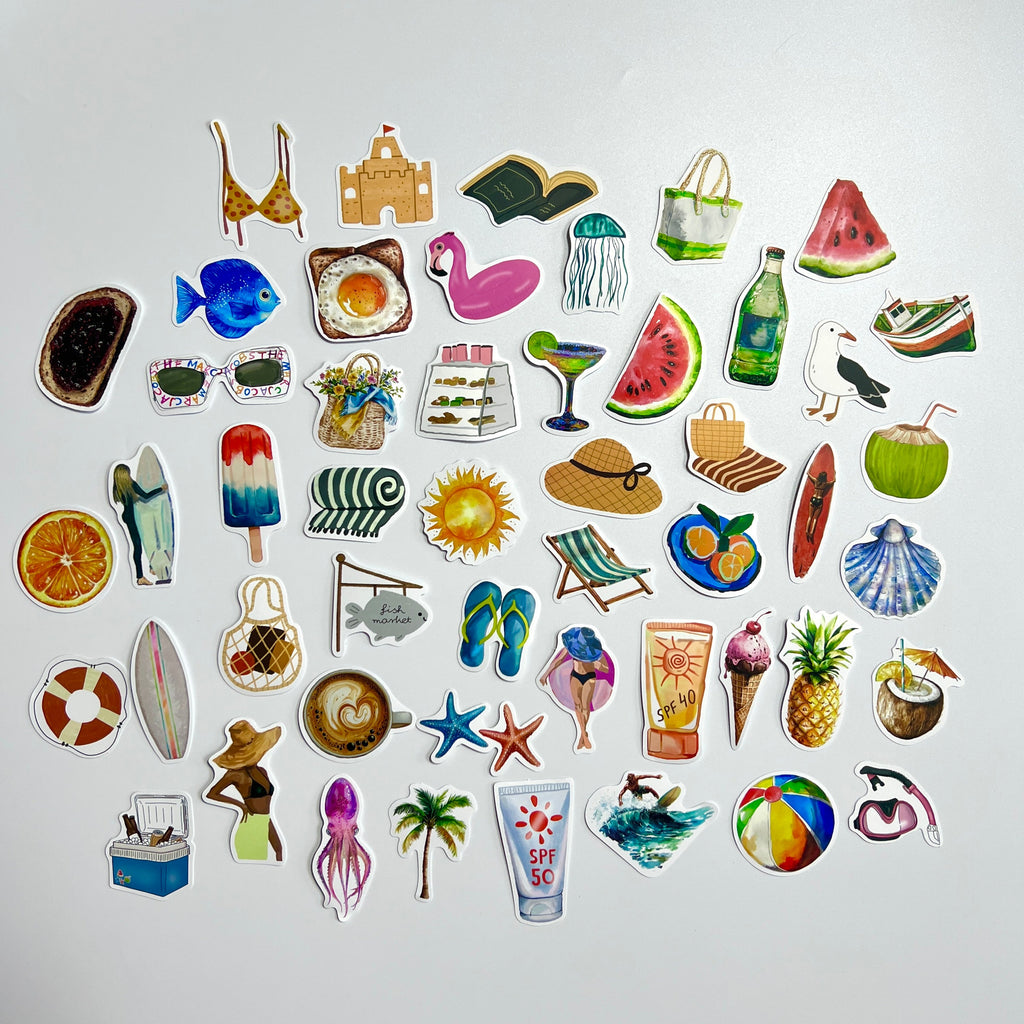 🌊 Sunshine Seaside Sticker Set
