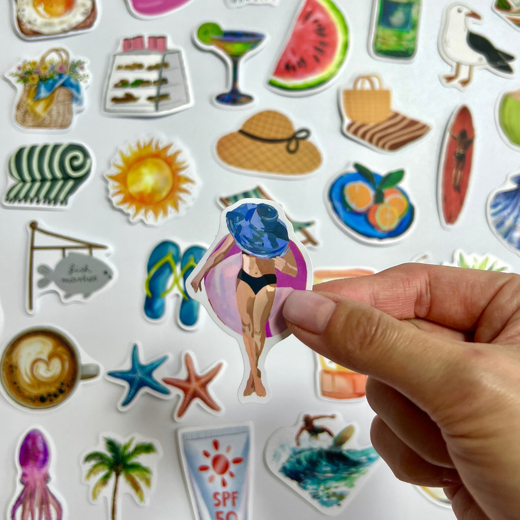 🌊 Sunshine Seaside Sticker Set