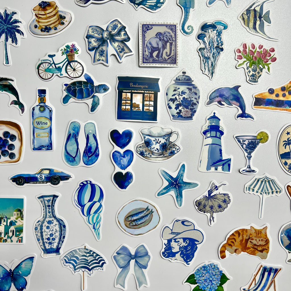 🐚 Mediterranean Blue Sticker Set