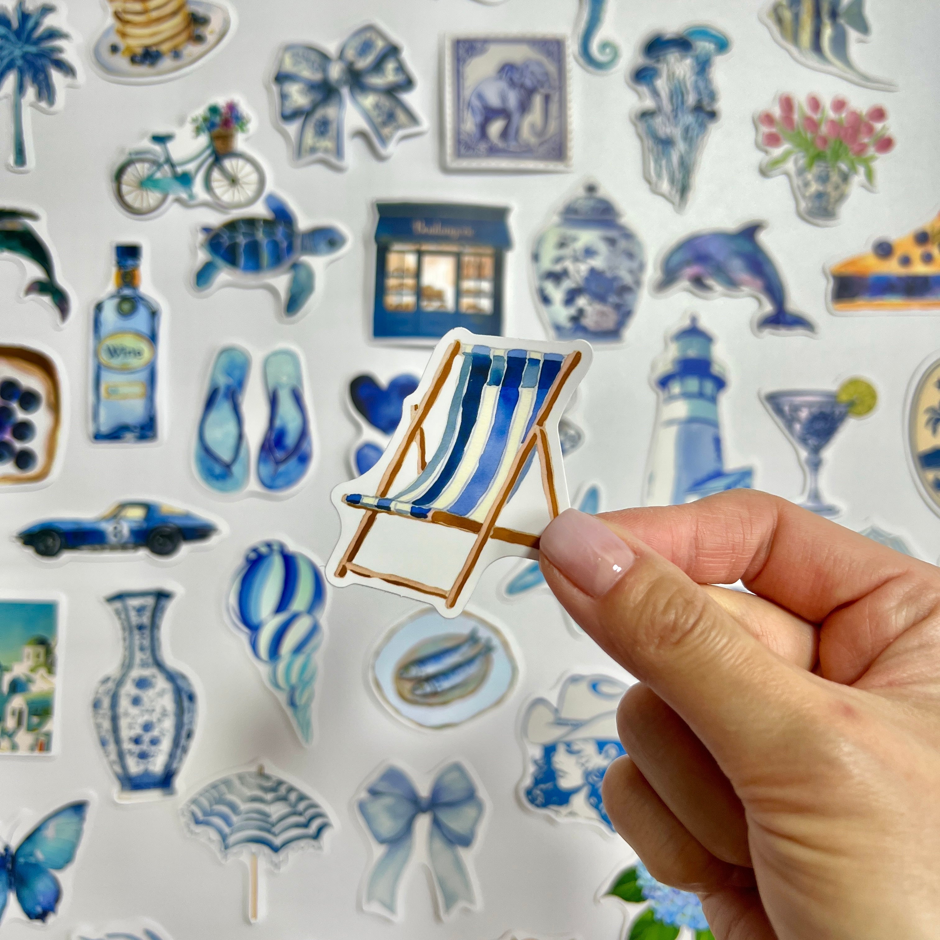 🐚 Mediterranean Blue Sticker Set