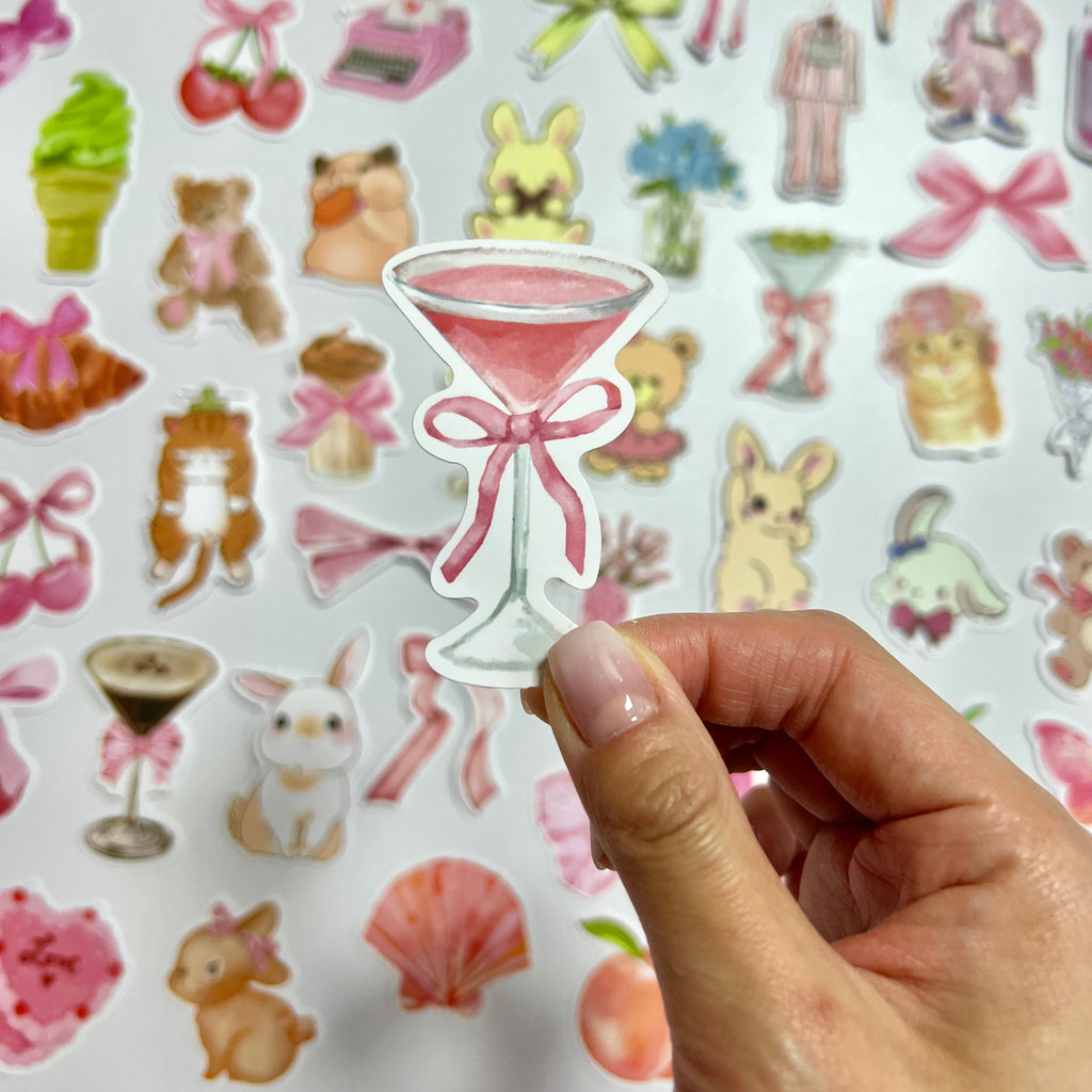 🍑 Blush Bunny Sticker Set