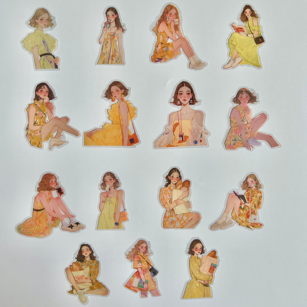 🌼 Aesthetic Girl Sticker Set