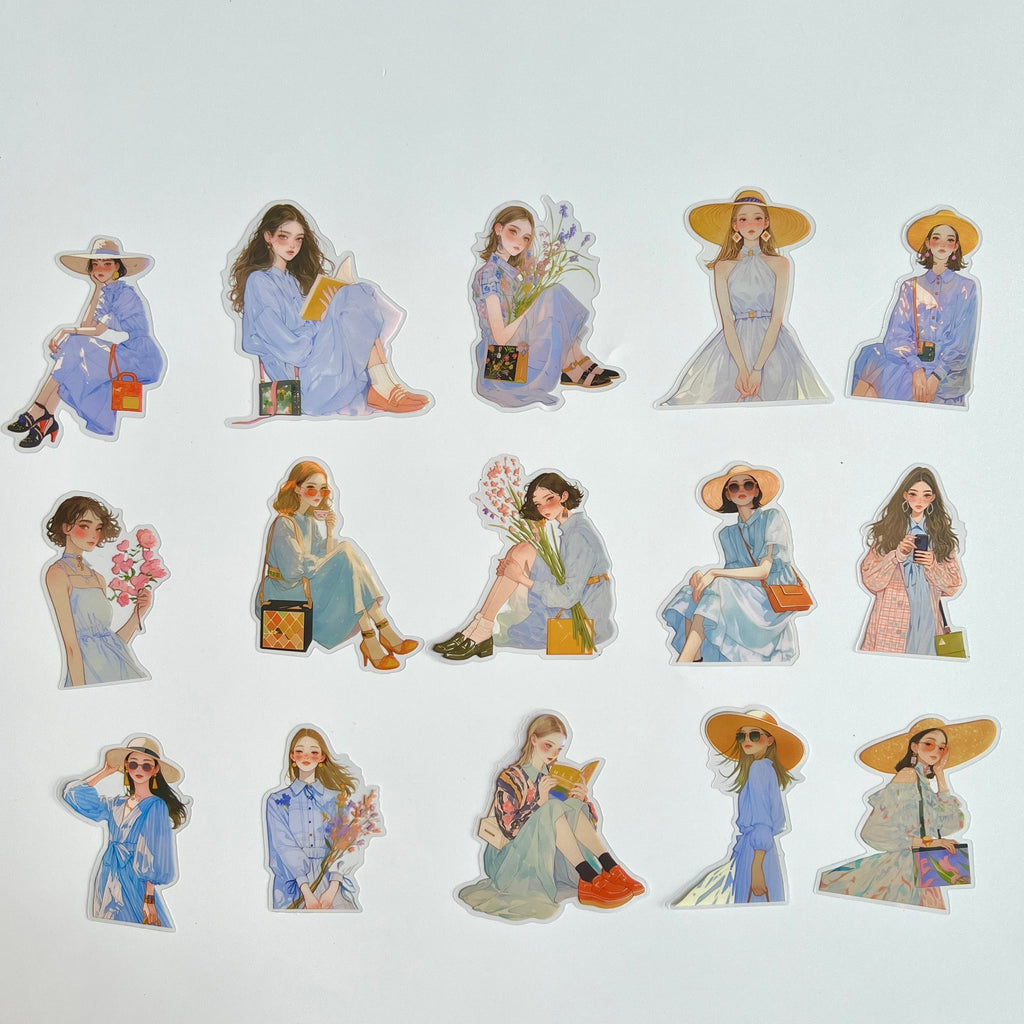 🫧 Soft Aesthetic Girl Sticker Set