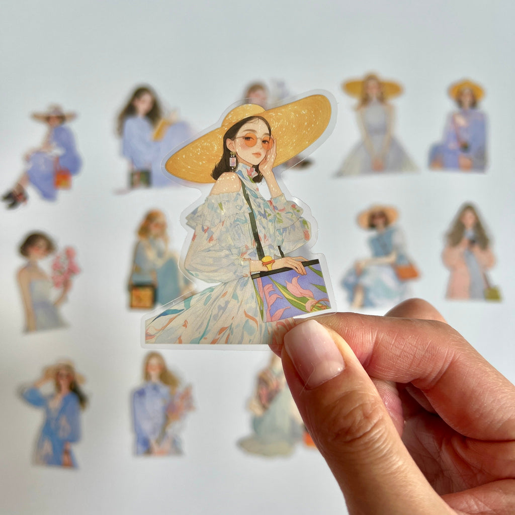 🫧 Soft Aesthetic Girl Sticker Set