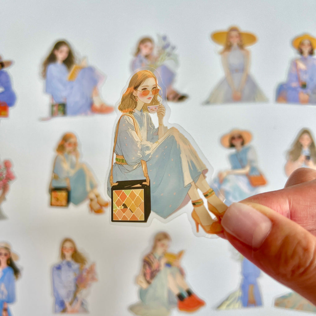 🫧 Soft Aesthetic Girl Sticker Set