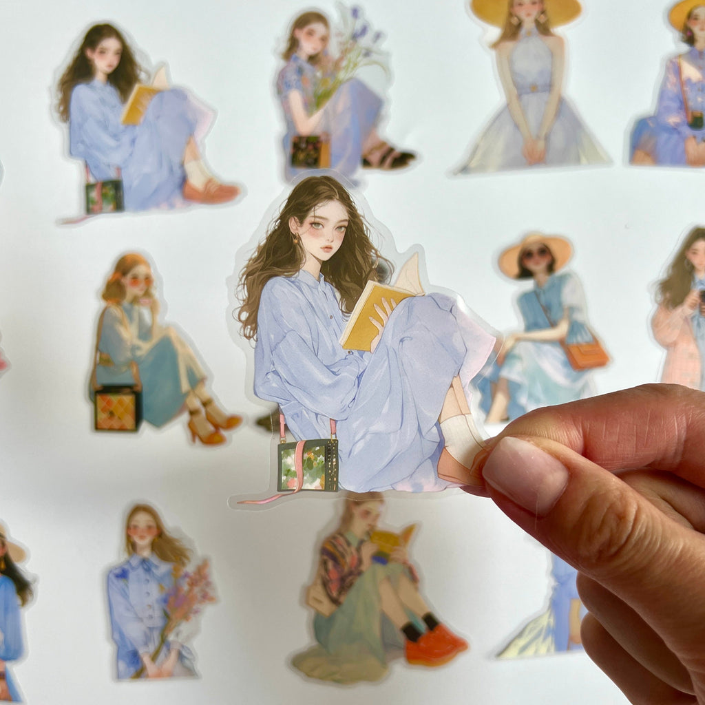 🫧 Soft Aesthetic Girl Sticker Set