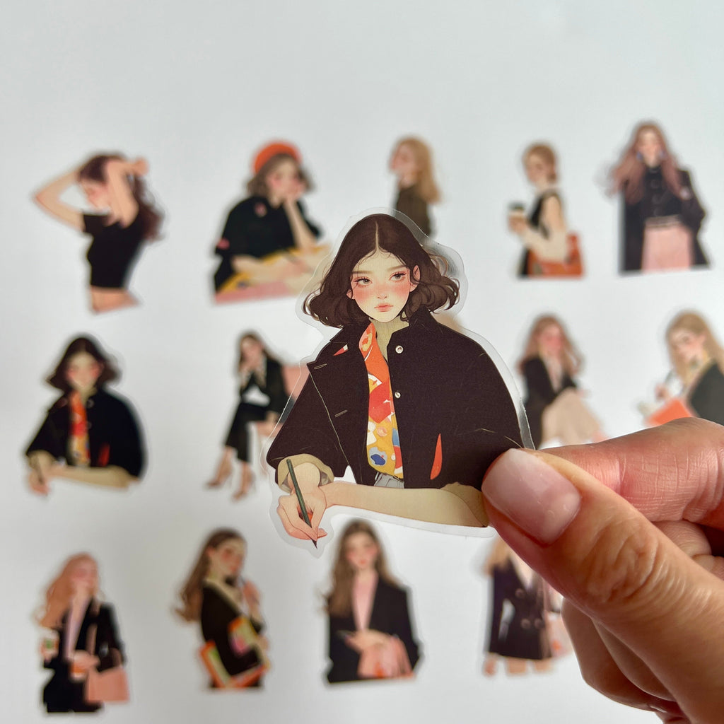 🖤 Elegant Girl Aesthetic Sticker Set