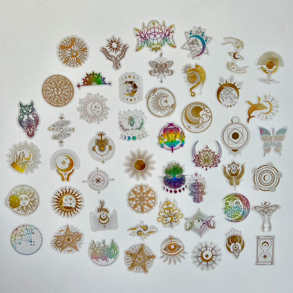 🔮 Mystic Sun & Moon Sticker Set