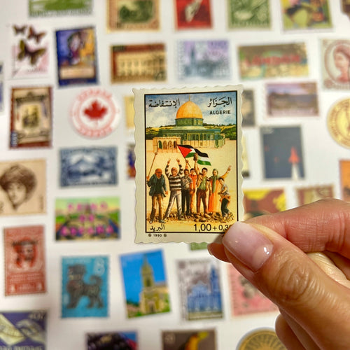 ✈️ Vintage World Stamp Sticker Set