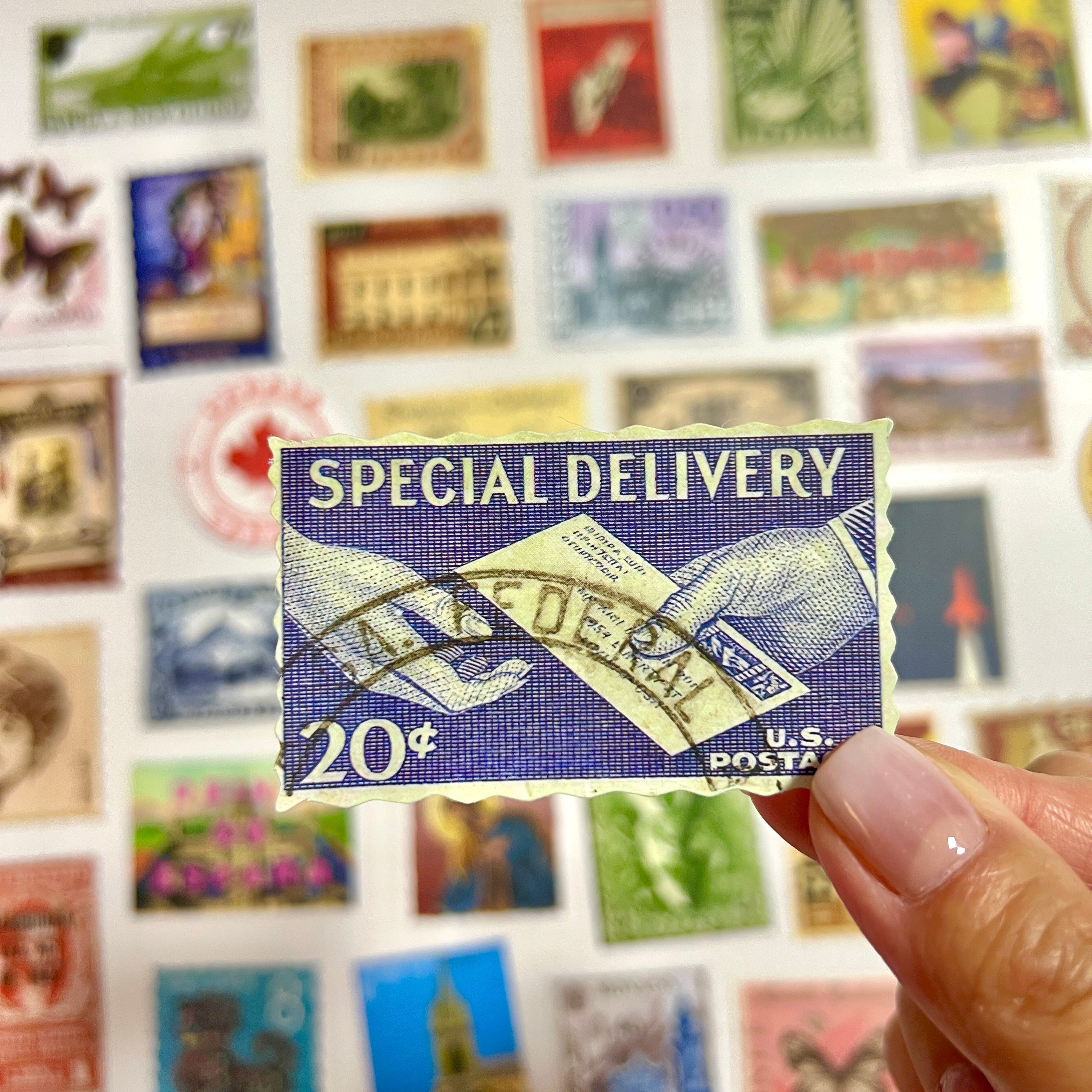 📮 Vintage World Postage Stamp Stickers