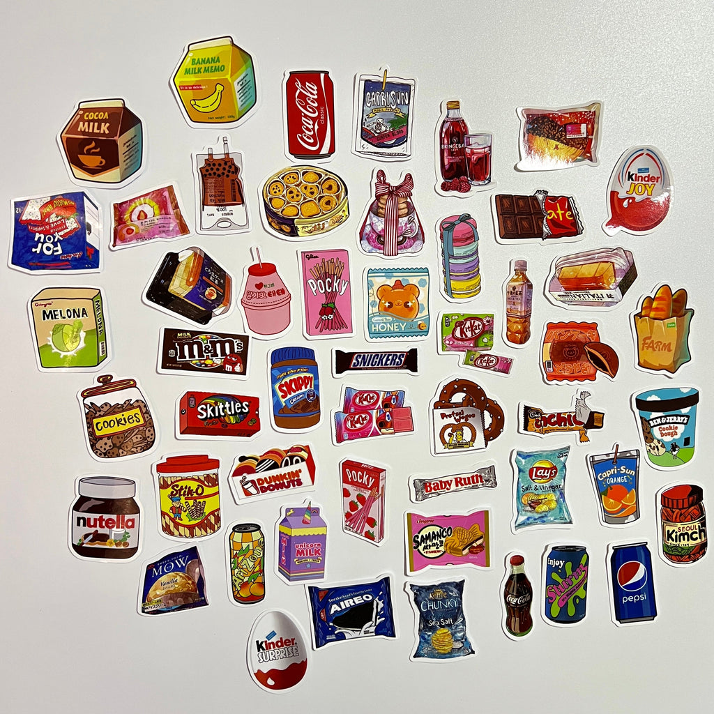 🍩 Kawaii Snack Food Sticker Set