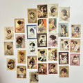 🌸 Vintage Lady Postage Stamp Stickers