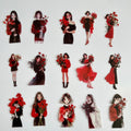 🌹 Red Rose Girl Sticker Set