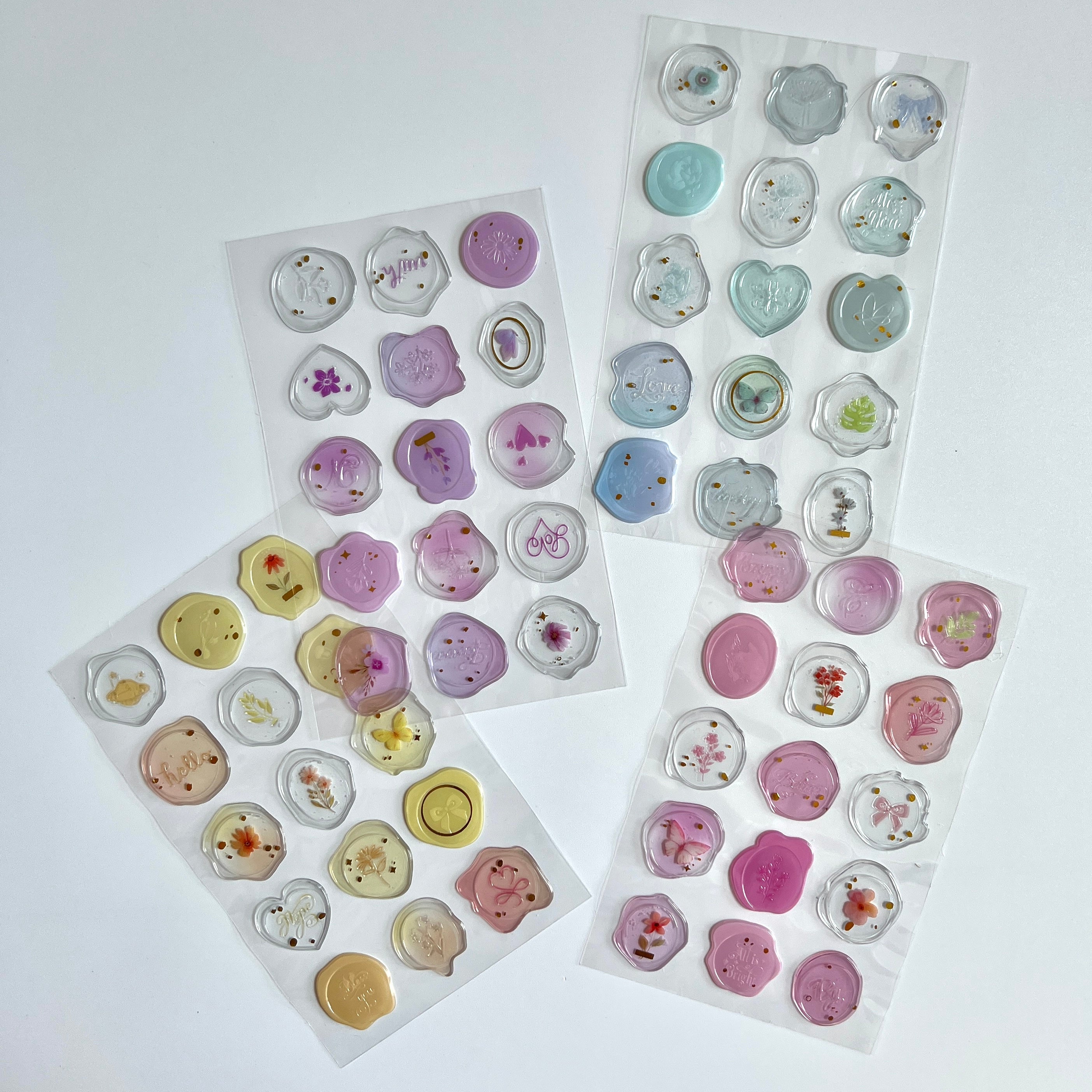 🌸 Pastel Wax Seal Stickers