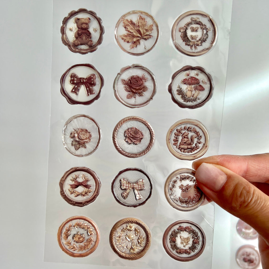 💎 Vintage Wax Seal Stickers