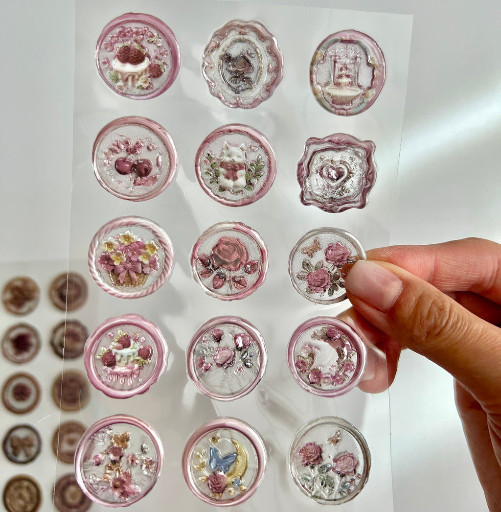💎 Vintage Wax Seal Stickers