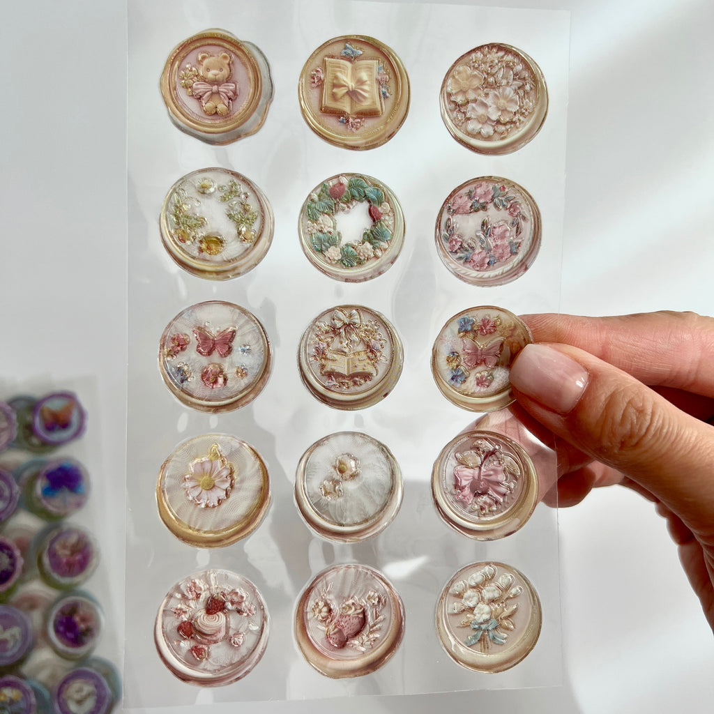 💎 Vintage Wax Seal Stickers