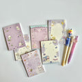 🌙 Purple Kitty Memo Pad Set