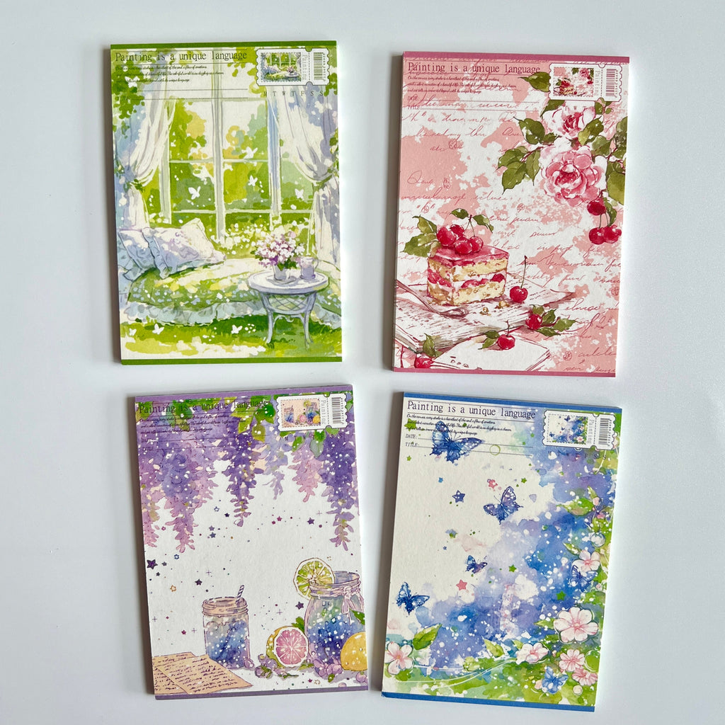 🌸 Watercolor Garden Memo Pad