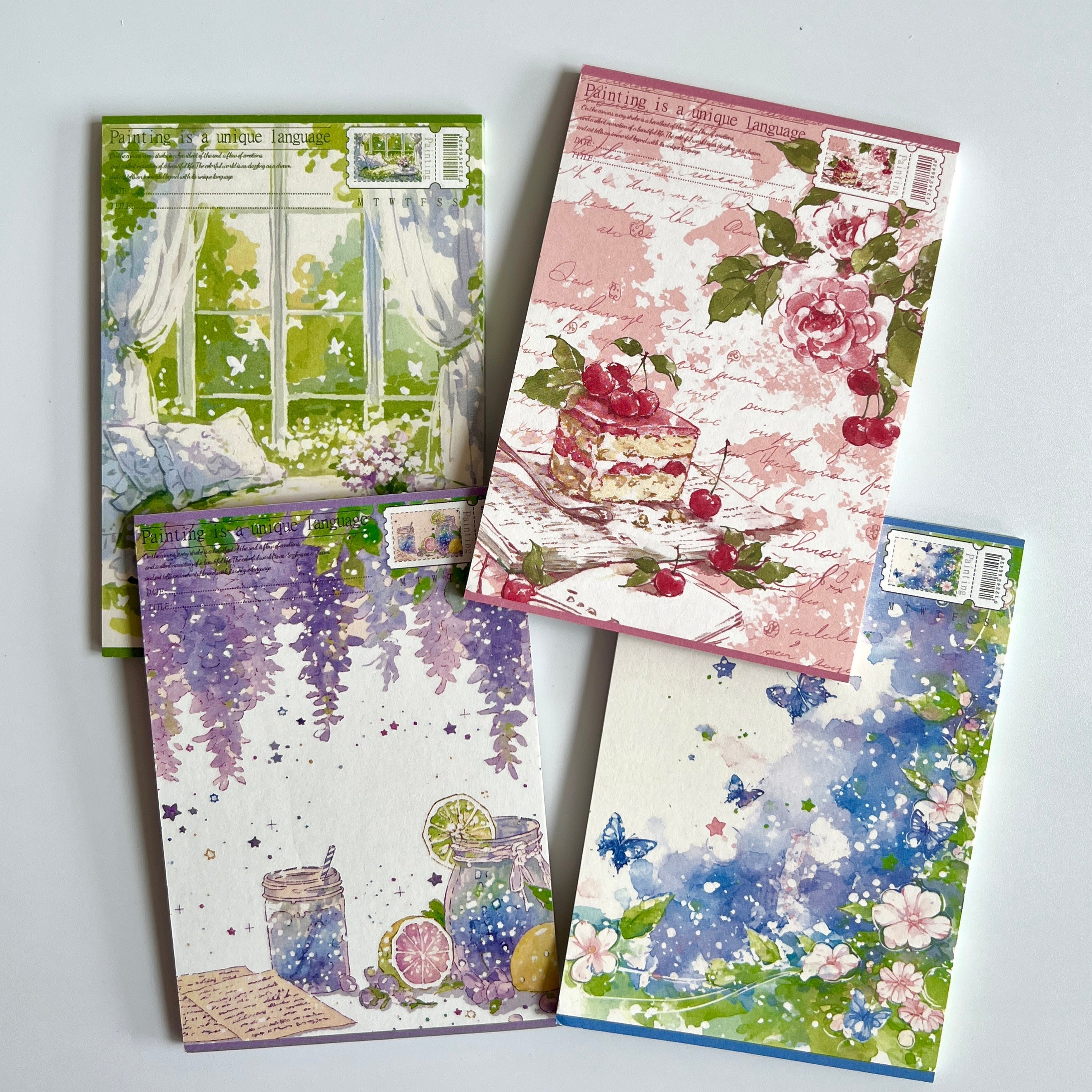 🌸 Watercolor Garden Memo Pad