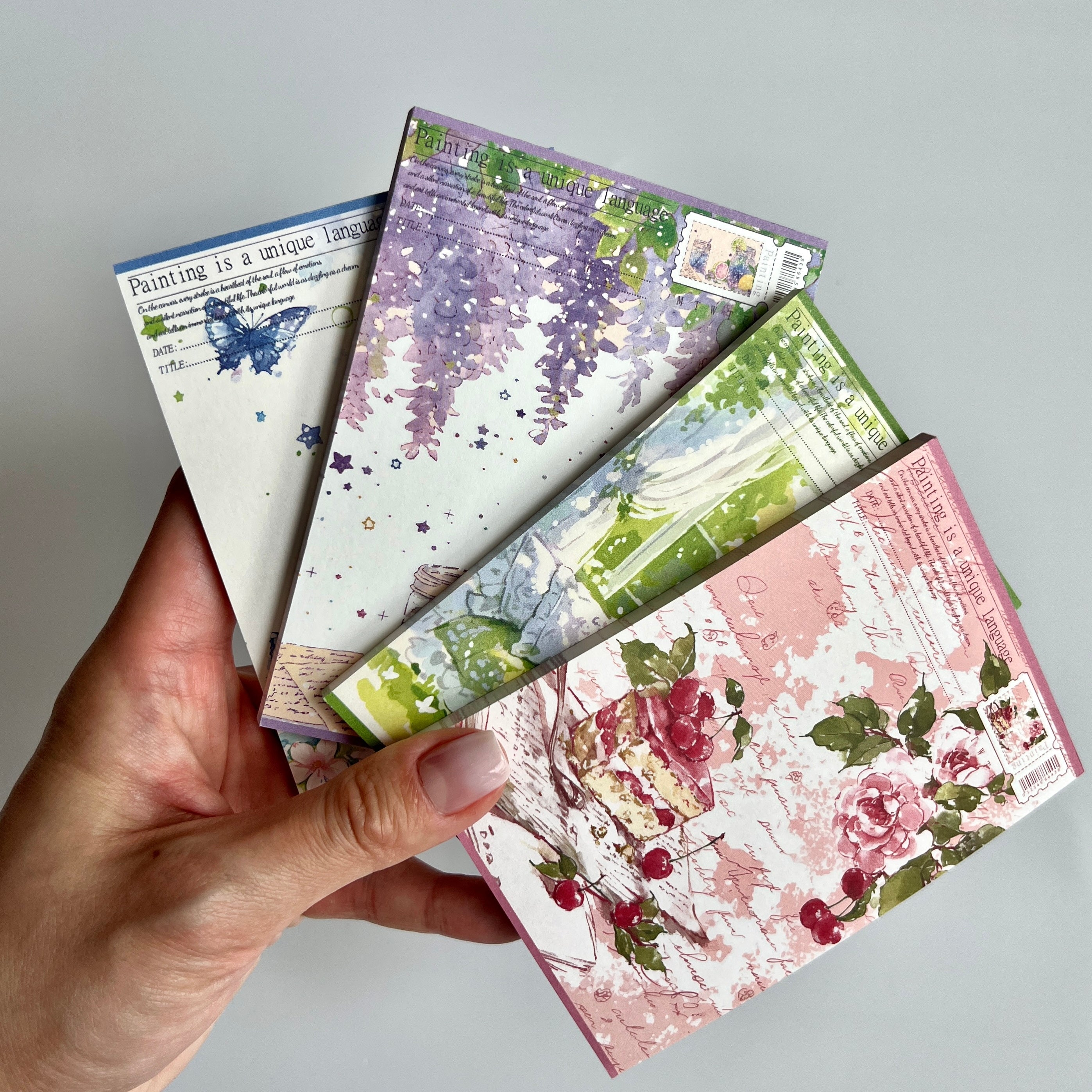 🌸 Watercolor Garden Memo Pad