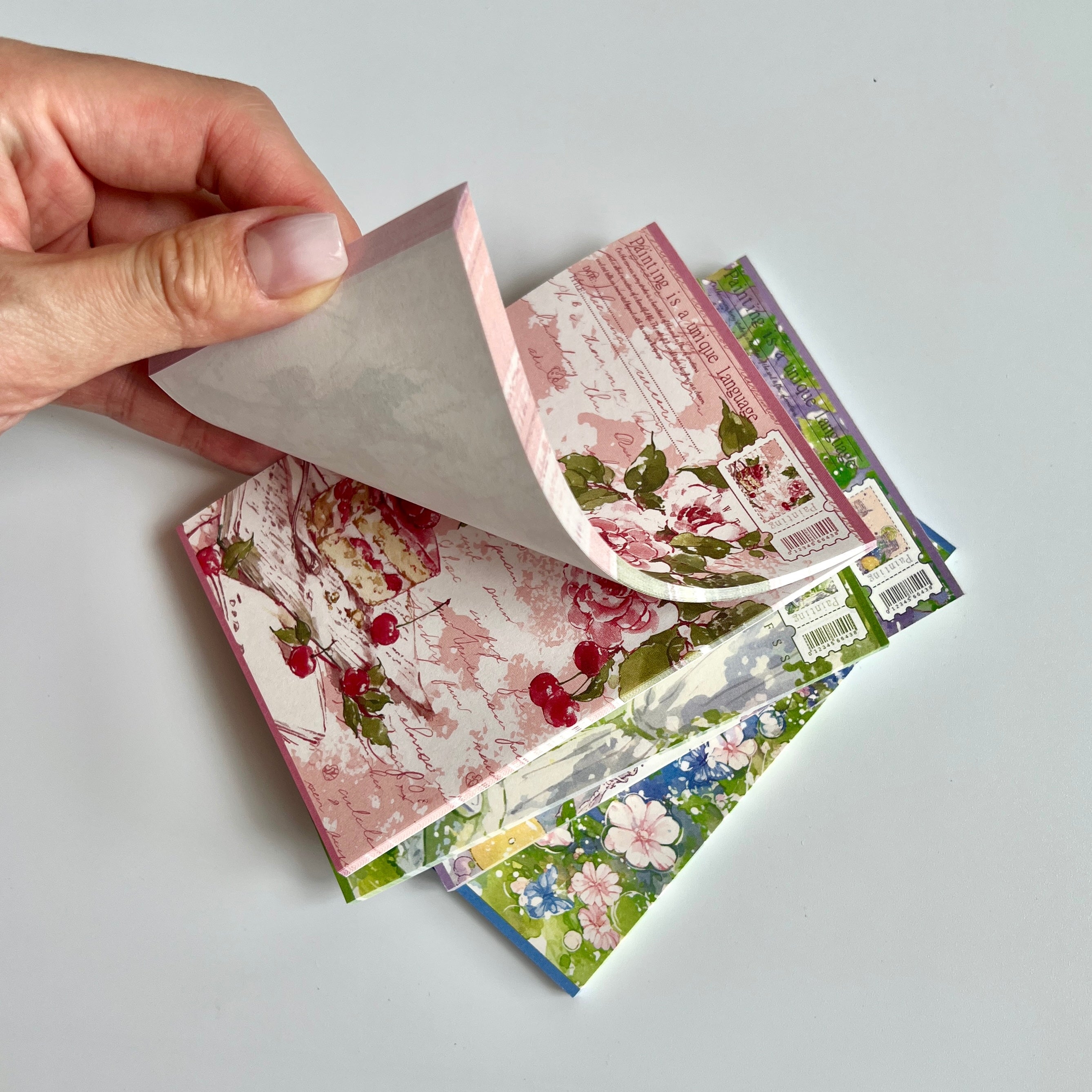 🌸 Watercolor Garden Memo Pad