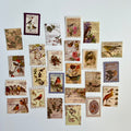 🐦 Vintage Bird Stamp Stickers (24 pcs)