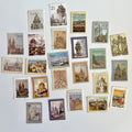 🏛️ Vintage Architecture Stamp Stickers (24 pcs)
