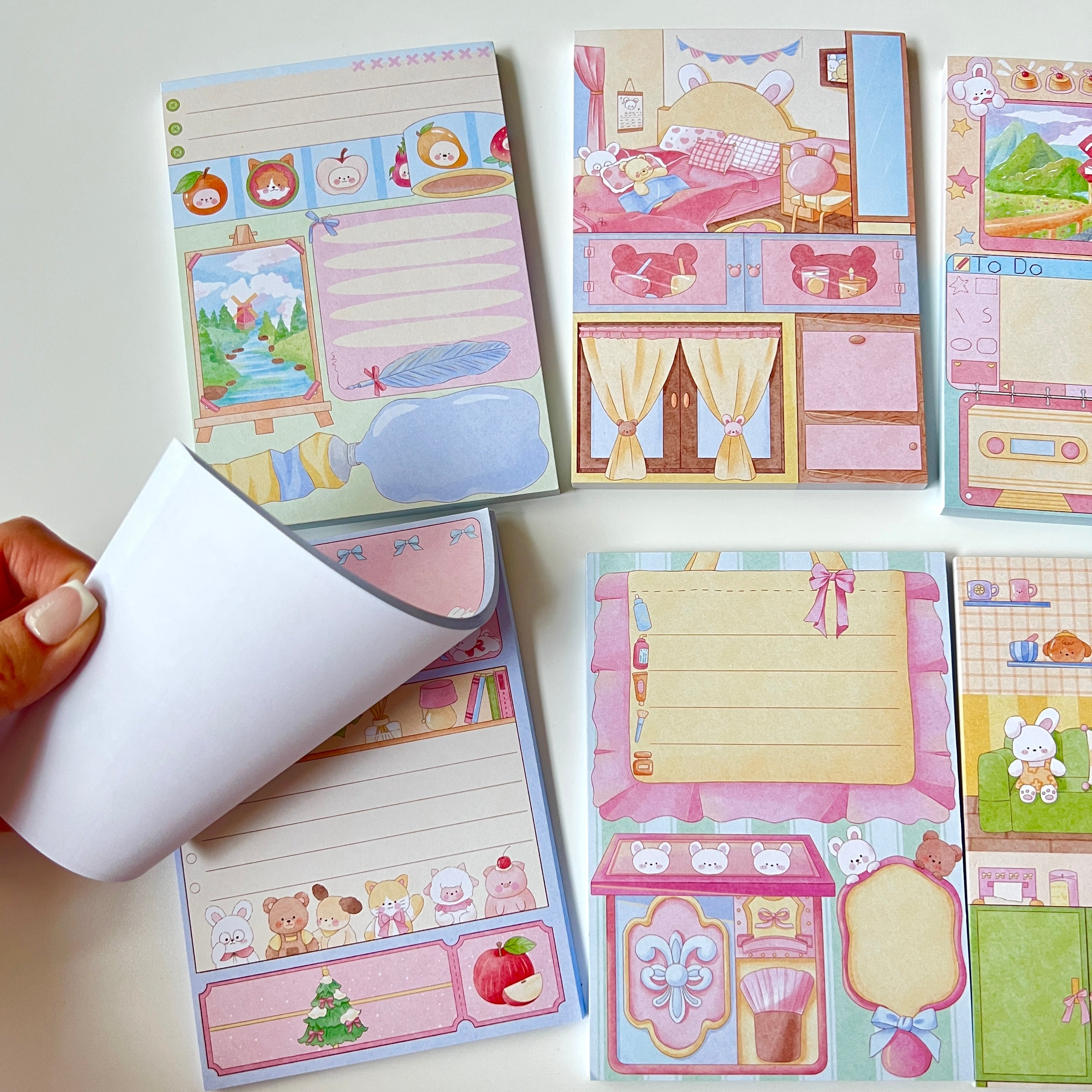🧸 Bear & Puppy Sweet Home Memo Set