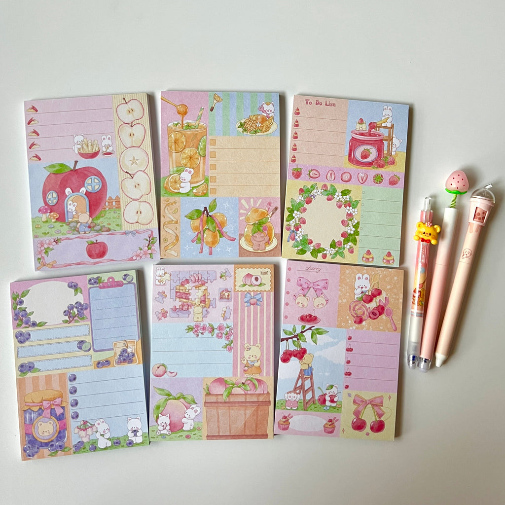 🍓 Sweet Fruit Garden Memo Set
