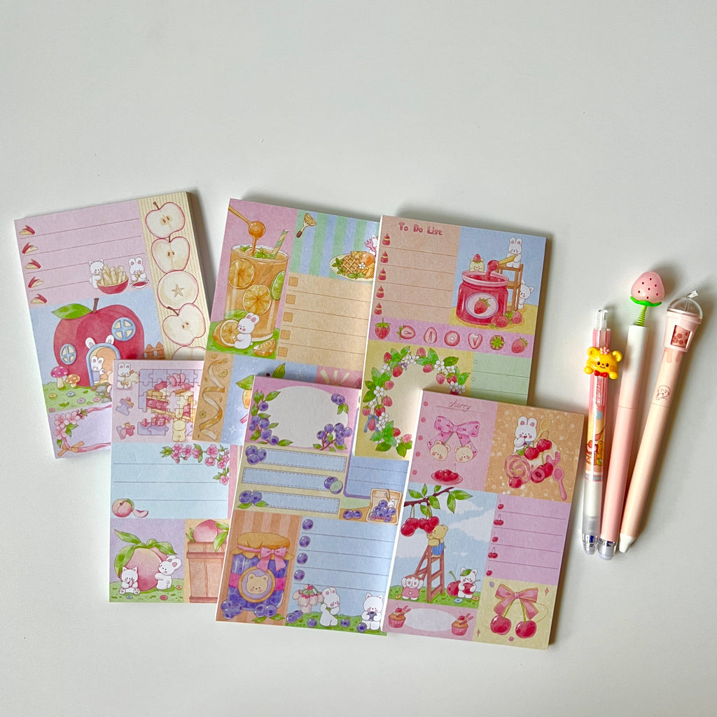 🍓 Sweet Fruit Garden Memo Set
